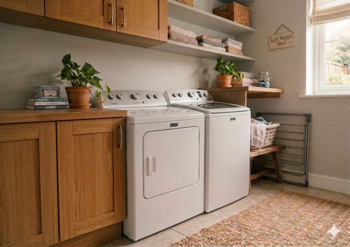 Top-load washer + dryer